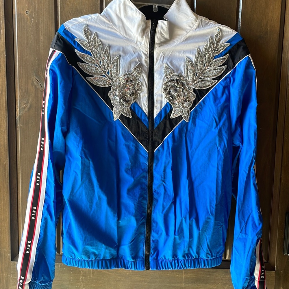 Pink Victorias Secret collectors jacket with bling Xs